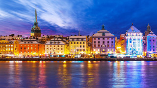 City skyline river night lights 23 - carl gustaf pilo free wallpaper