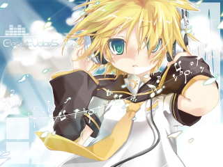 Anime character headphones guitar music - music free wallpaper