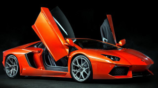 Orange sports car door open - nice free wallpaper