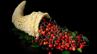 Hand cherries surreal folk art - anne geddes free wallpaper