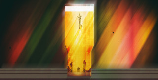 Tall vase cross colorful background - it in front free wallpaper