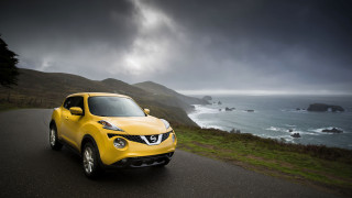 Yellow nissan juke ocean cliff - yellow free wallpaper