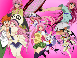 Anime girls pink hair tennis - anime free wallpaper