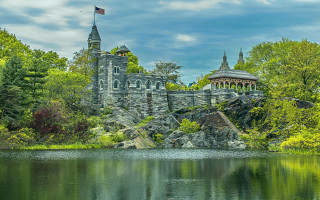 Castle hill lake bridge forest - charles mahoney free wallpaper