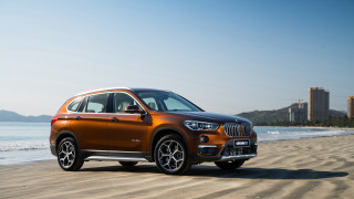 Brown bmw suv beach ocean - sandy free wallpaper