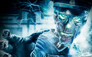 Creepy man uniform dog lightning - a lightning background free wallpaper
