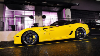 Yellow sports car purple light - a yellow sports car free wallpaper