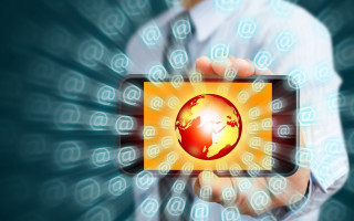 Man holding earth tablet technology - a picture of the earth free wallpaper