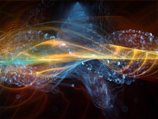 Colorful bubbles water abstract glowing - a red border free wallpaper