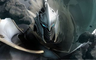 Futuristic creature huge head sword - its hand free wallpaper