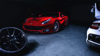 Red sports car garage white - bernardo cavallino free wallpaper