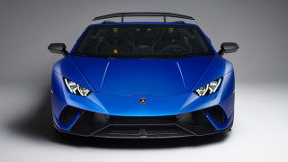 Blue sports car hood up 3 - a hood free wallpaper