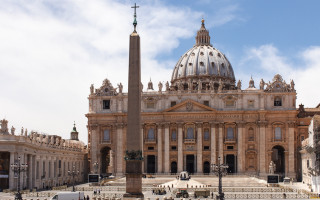 Large building tower courtyard cross - cagnaccio di san pietro free wallpaper