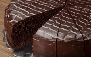 Chocolate cake slice missing pastel - a piece free wallpaper