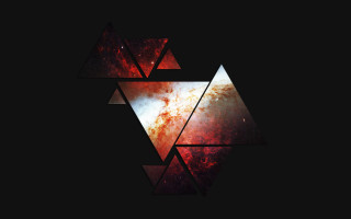 Space starfield triangle bauhaus puzzle - bauhau free wallpaper