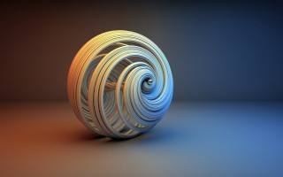 Large white spiral object generative - background free wallpaper for desktop