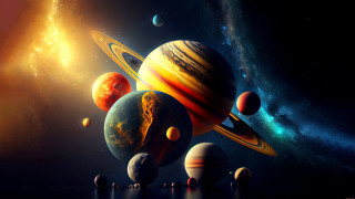 Space planet sun star aurora 3 - planet free wallpaper