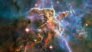 Large star cluster space aurora - star and dust free wallpaper