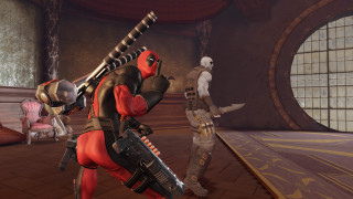 Deadpool gun skeleton man costume - a gun in a room free wallpaper