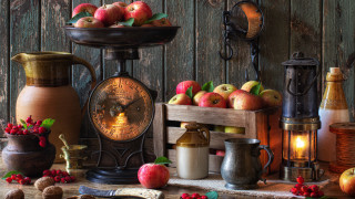 Harvest vibrant stilllife fruit vegetables - other fruit free wallpaper