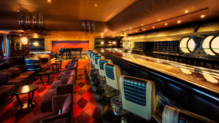 Restaurant bar checkered floor artdeco - modern art deco free wallpaper