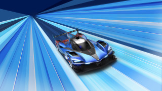 Blue car tunnel panfuturism digital - a tunnel free wallpaper