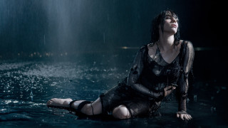 Woman water rain black dress - araceli gilbert free wallpaper
