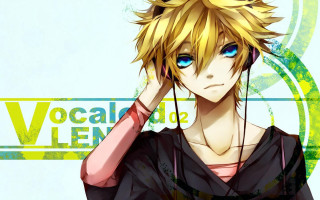 Blonde man anime headphones collarbone - a young man free wallpaper