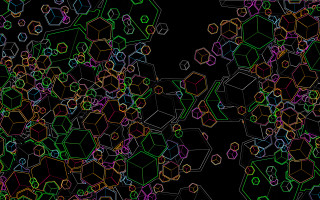 Colorful shapes honeycomb spider barbedwire - eden box free wallpaper