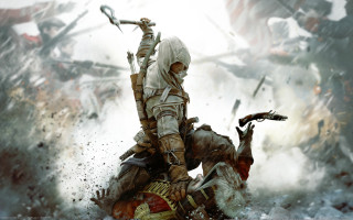 Battle horse man explosion snow 2 - game art free wallpaper