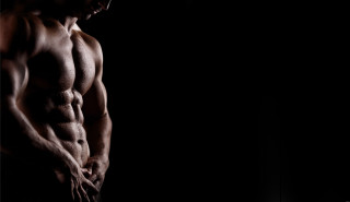 Masculine marble sculpture dark pose - his shirt free wallpaper