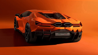 Orange sports car black stripe 2 - a black stripe free wallpaper
