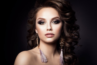 Woman longhair earrings portrait elina - portrait photography free wallpaper for desktop