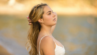 Woman long hair water portrait - anna maria barbara abesch free wallpaper