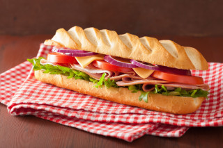 Sandwich meat cheese vegetables napkin - meat free wallpaper