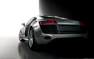 Silver sports car dark room 9 - silver free wallpaper