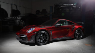 Red sports car garage man - a garage free wallpaper