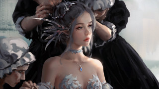 Woman man featheredhat fantasy artgerm - a painting of a woman free wallpaper