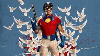 Red shirt man gun birds - western free wallpaper