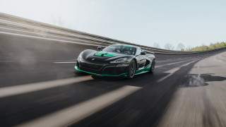 Black green sports car smoke - a track free wallpaper
