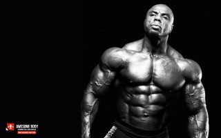 Muscular man shirtless posing dark - a muscular body free wallpaper