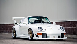 White porsche brickwall 3d pearlescent - a brick wall free wallpaper for desktop