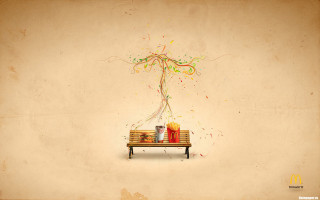 Bench books balloon confetti illustration - a bench free wallpaper