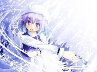 Anime whitehat bluehair sword dress - a white hat free wallpaper