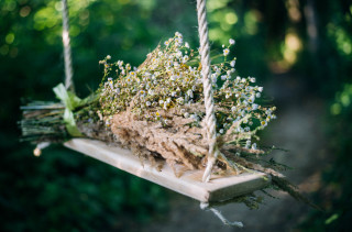 Flowers hanging swing forest ecological - a swing free wallpaper