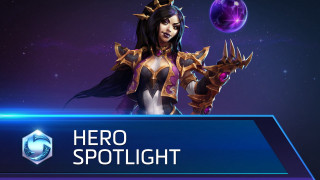 Hero spotlight purple blue background - text free wallpaper