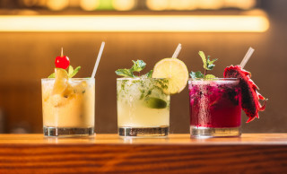 Three drinks wooden table summer - a wooden table top free wallpaper