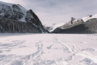 Skiing mountains snowy landscape cloudy - anthony s waters free wallpaper