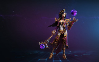 Woman costume crystal ball sword - a space setting free wallpaper
