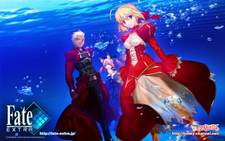 Anime couple water bubbles blue - blue water free wallpaper